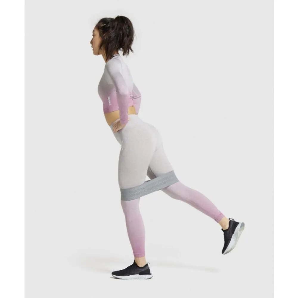 Gymshark Adapt Ombre Grey Seamless Pink Leggings Athletic Size Small Athleisure - Image 9