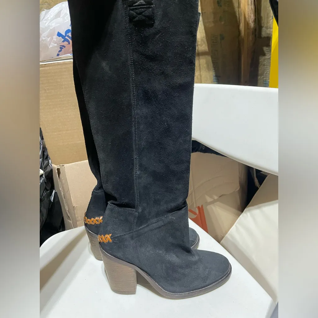 Free People Suede Leather Knee-High Montgomery Slouchy Heel EU 38 US 7.5 - 8 - Image 4