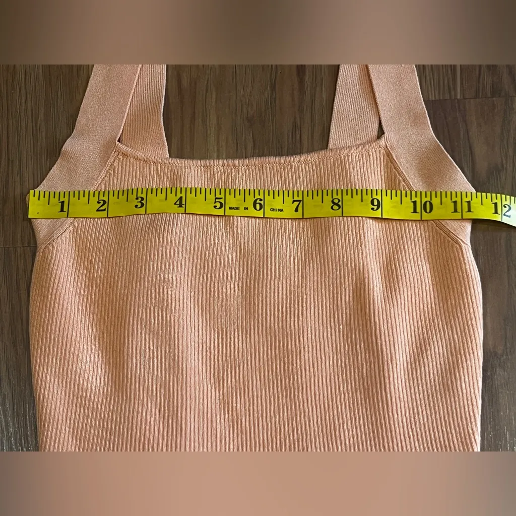 Zara ribbed knitted tank size small orange - Image 6