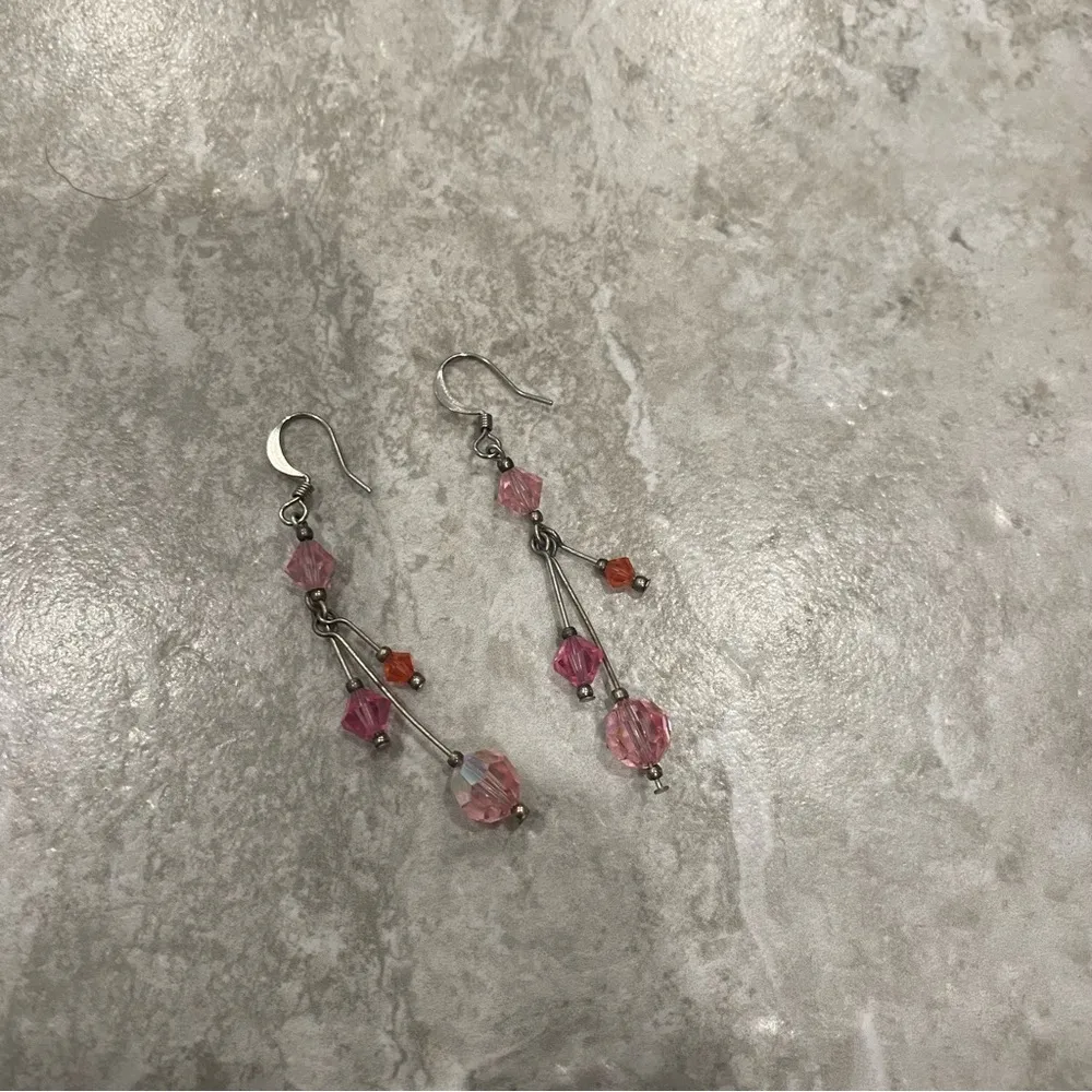 Shades of Pink Dangle Earrings - Image 3