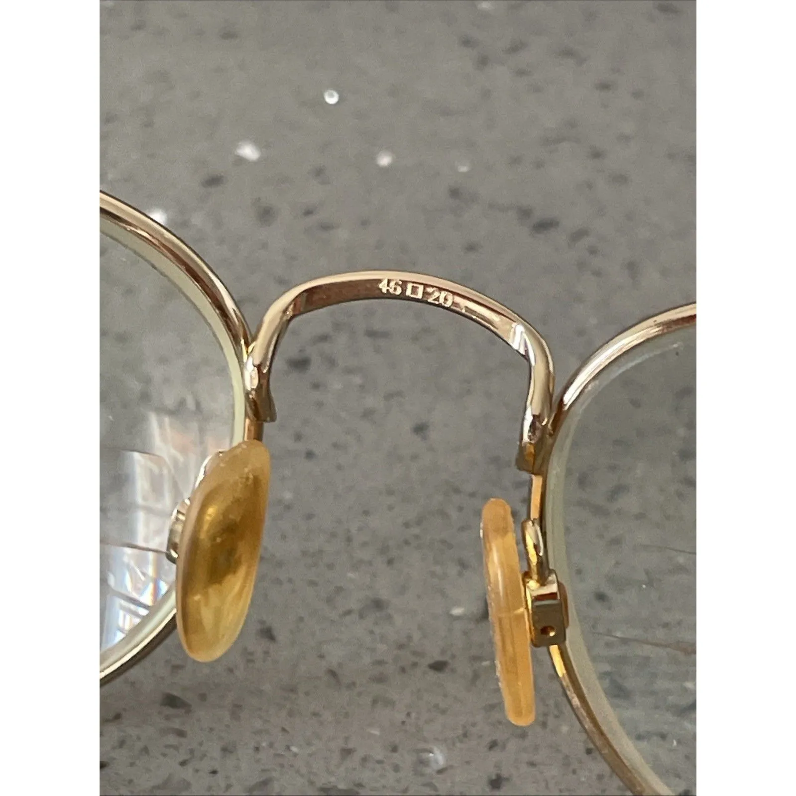Luxottica 83 gepcopper Eyeglasses Frames ONLY Gold round Full Rim 46 - Image 12