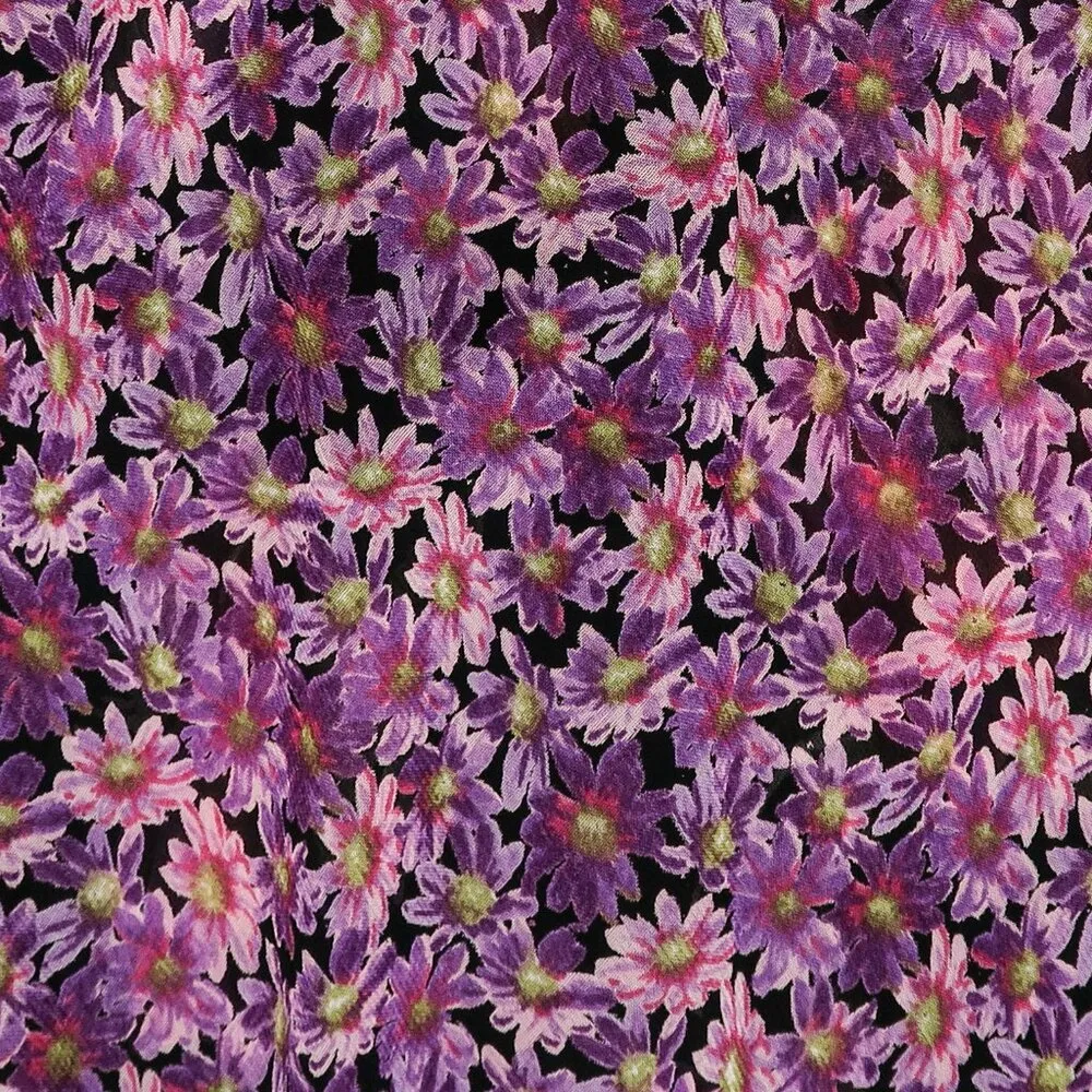 Vintage 90s Reversible Purple Floral Maxi Skirt Size M - Image 9