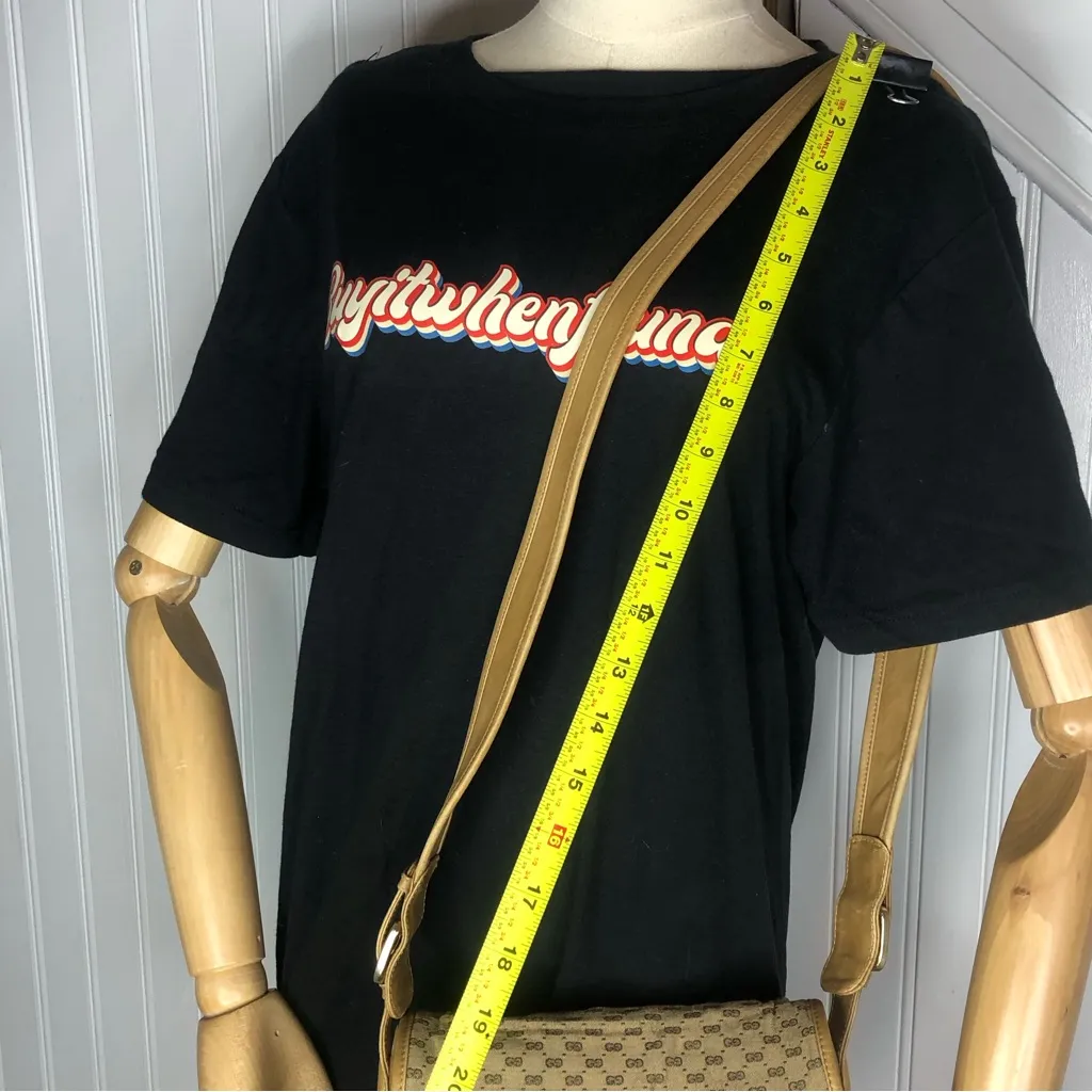 GUCCI Micro GG Monogram Leather and Canvas Single Flap Crossbody Shoulder Bag - Image 10