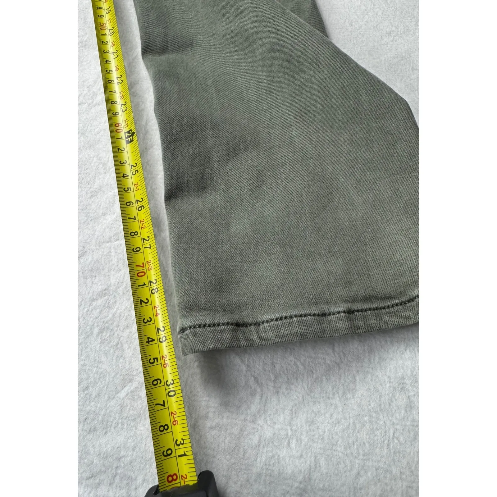 PAIGE Green Cargo Jeans Women's Size 26 Cotton‎ Blend Utility Pants - Image 11