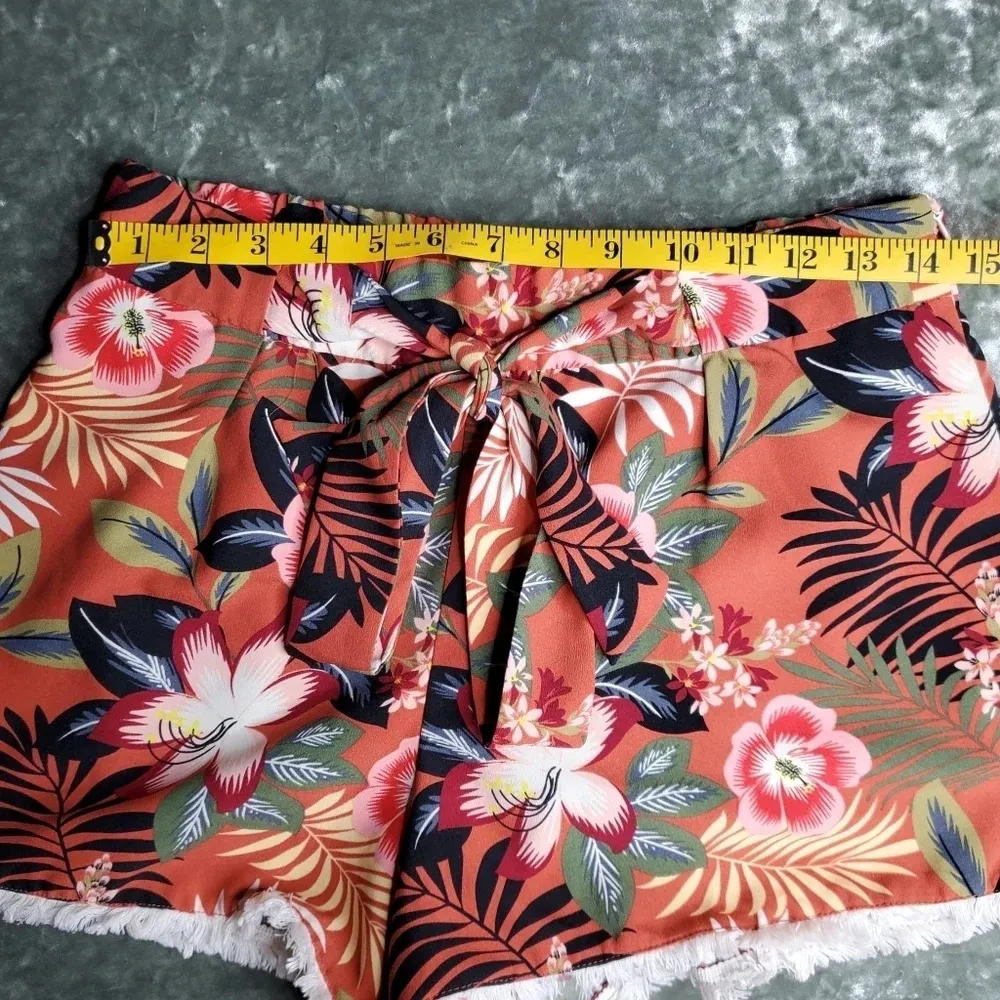 Zara Floral Front Tie Shorts - Image 6