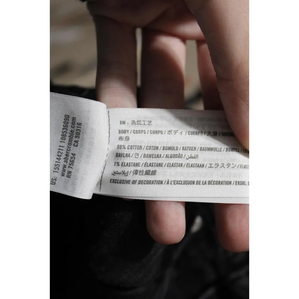 Abercrombie & Fitch Ankle Straight Ultra High Rise Black Denim Jeans Size 27 4 R - Image 4