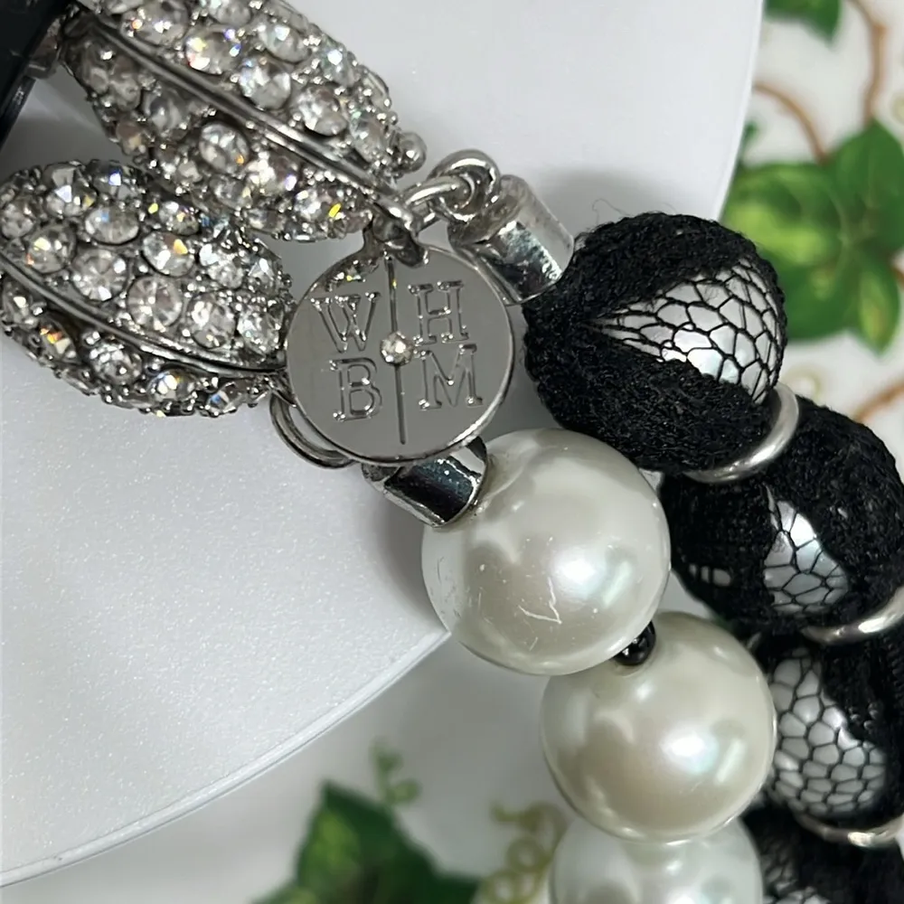 Black and White  Faux Pearl Necklace - Image 5