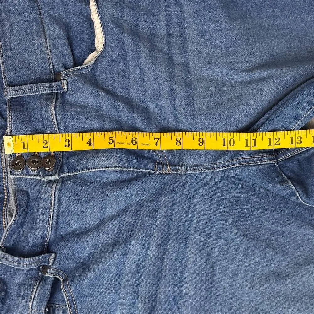 Torrid  Women's Medium Blue Distressed Jeggings Plus Size 22T Raw Hem Stretch - Image 8