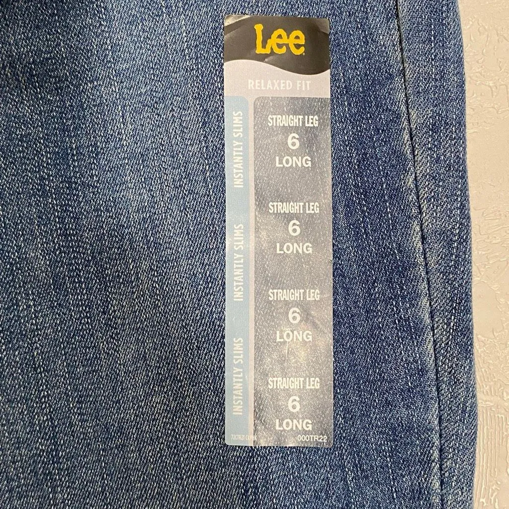 Lee Instantly Slims Women’s Straight Leg Jeans Size 6 Long Relaxed Fit NWT - Image 4