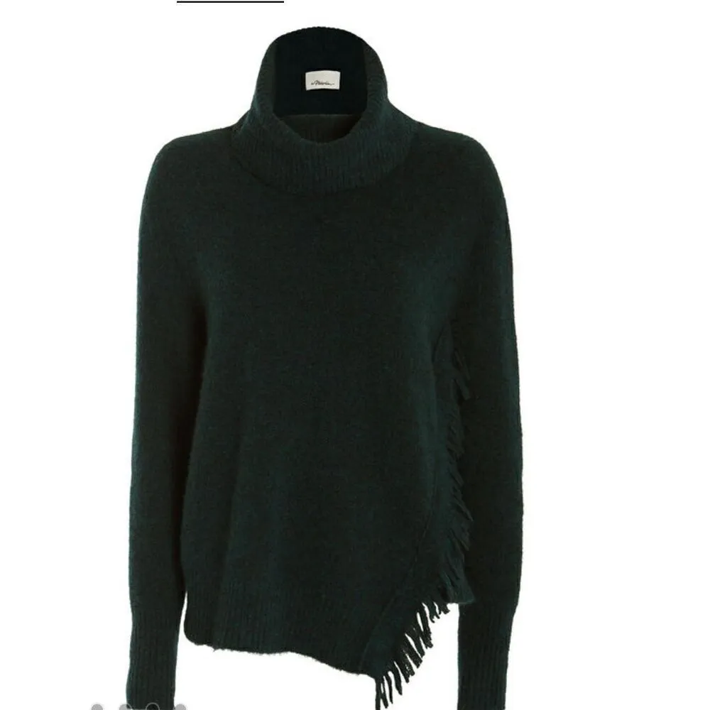3.1 PHILLIP LIM Fringe Overlap Turtleneck Sweater Size M - Image 9