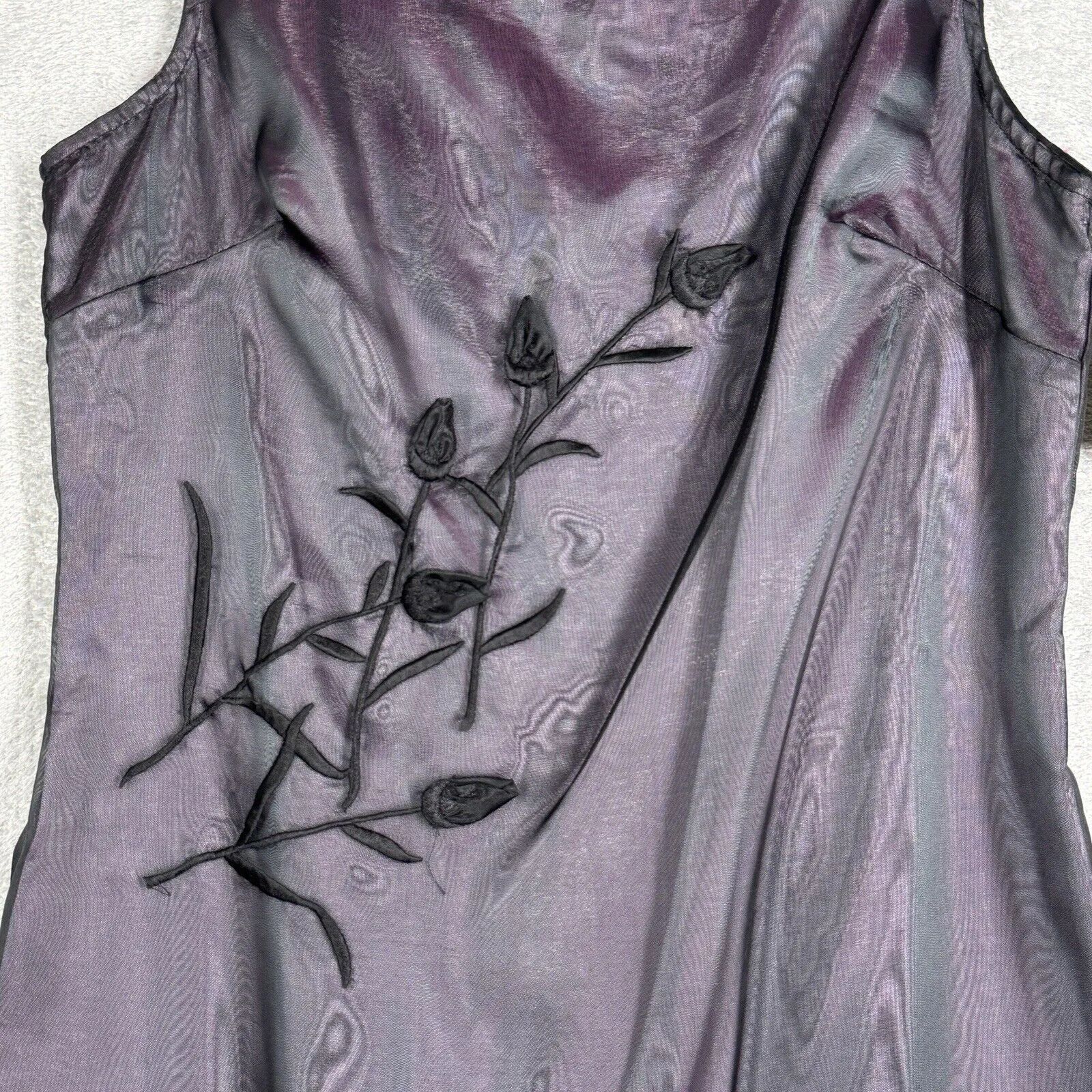 Rampage Dress Women 6 Purple  Embroidered Mesh Satin Mini 90s Y2K Vintage Witchy - Image 5