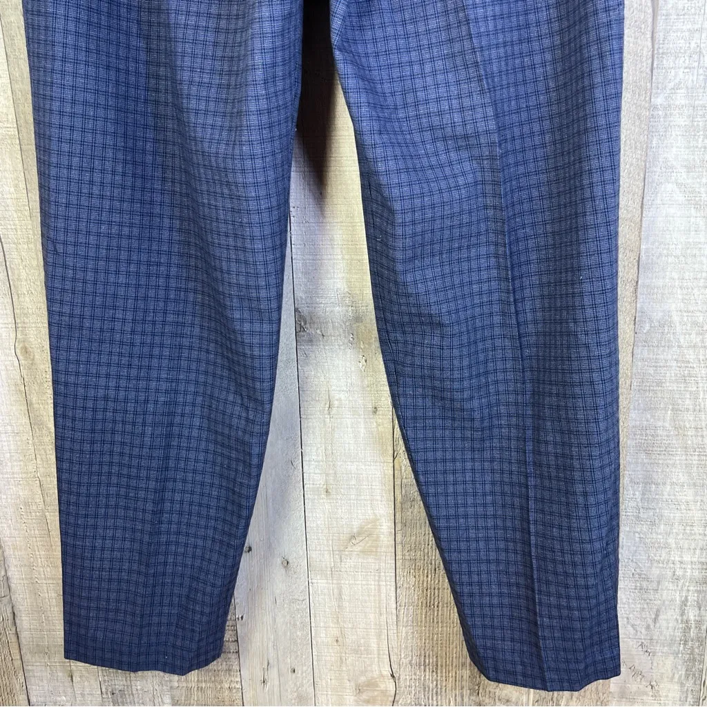 Vintage Y2K LEE Relaxed Fit No Stretch Khaki Plaid Pants Blue & Tan Plaid Print - Image 6