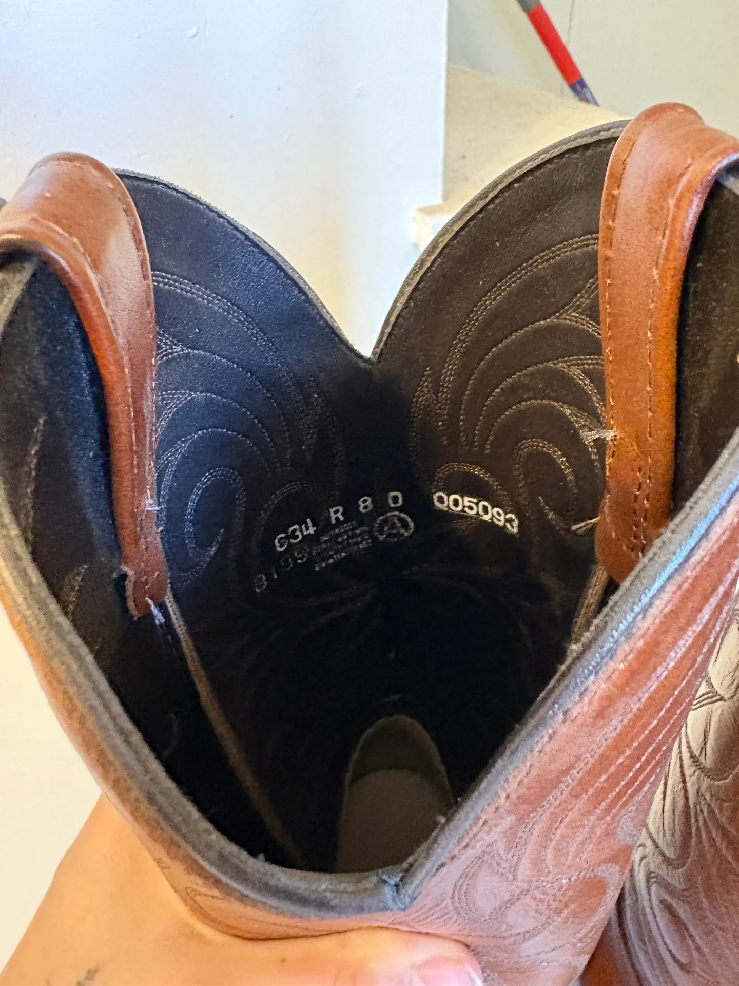 Cowgirl Pointed Toe Boots Brown Size 8 - Image 3