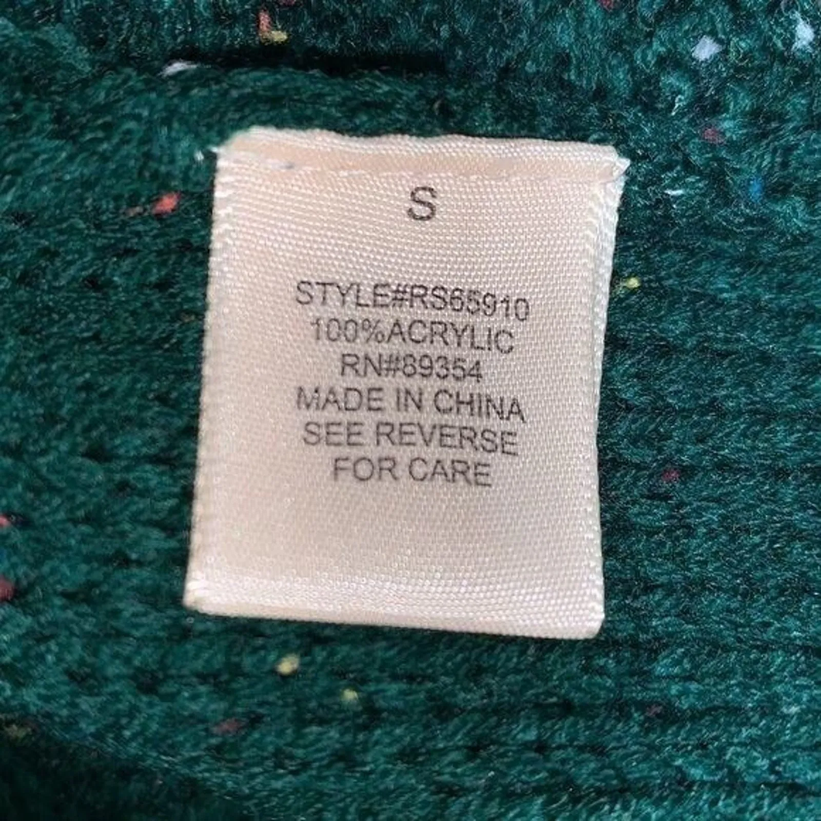 Ultra Flirt Womens Sweater Cable Knit Pullover Long Sleeves Cropped Green Small - Image 12