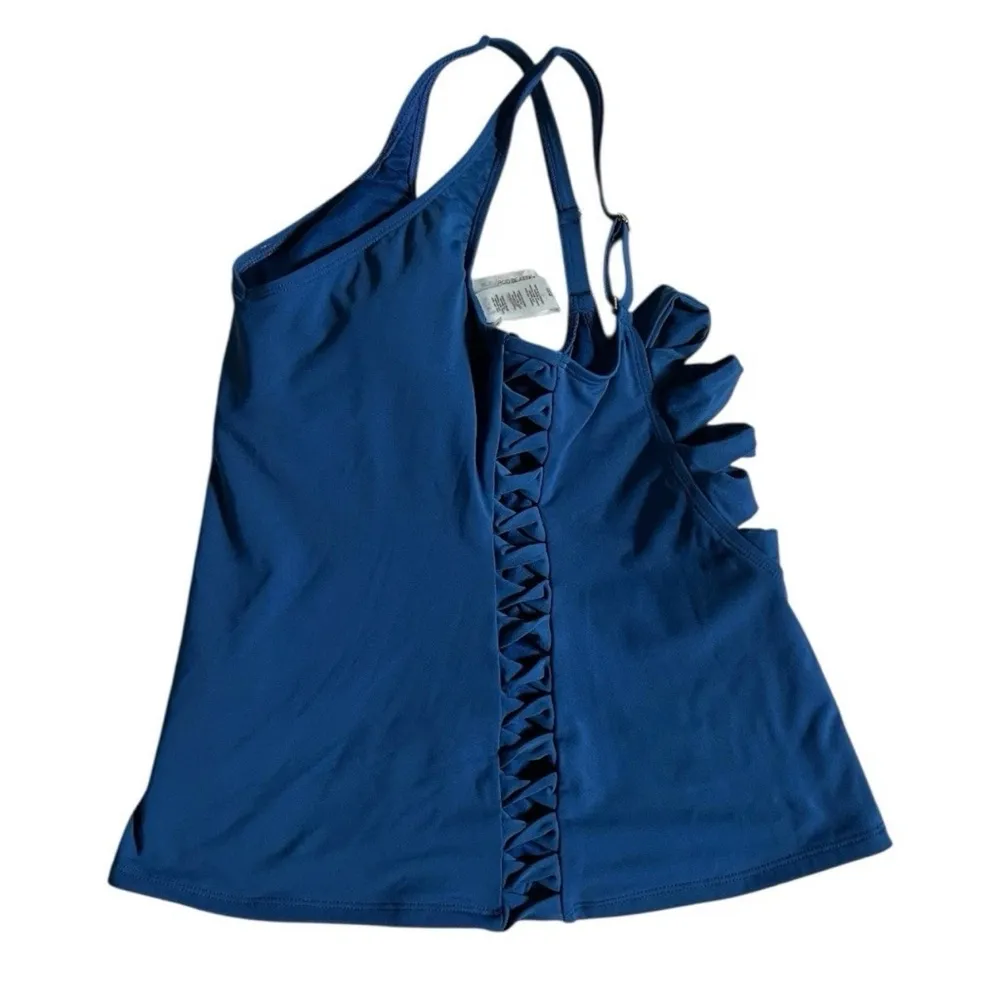 Bleu Rod Beattie Blue Ruched Tie Front Sleeveless Bikini - Image 3