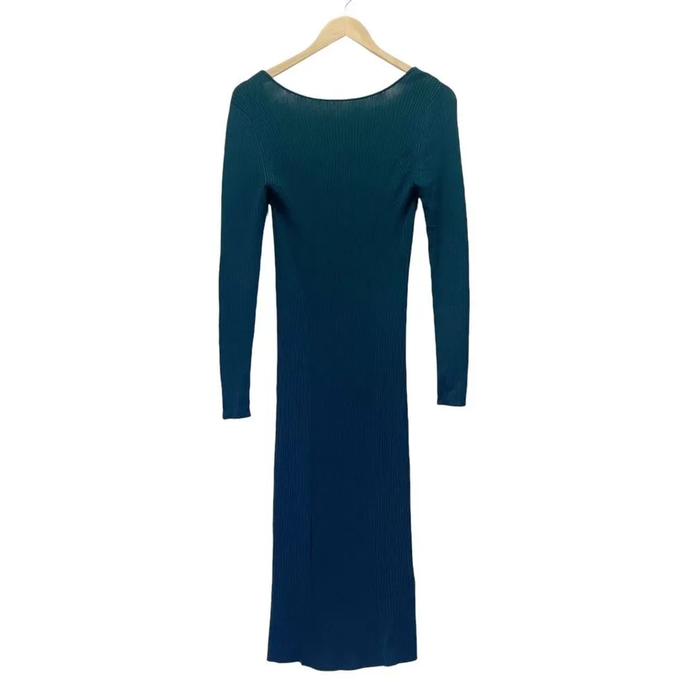 NWT Banana Republic Ines Scoop Back Sweater Dress in Pine Green Size Medium NEW - Image 3