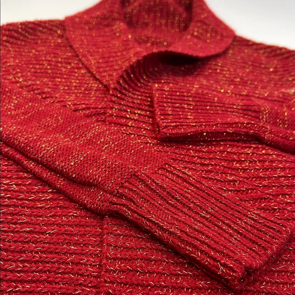 Ambiance Red Knit Cardigan - Image 15