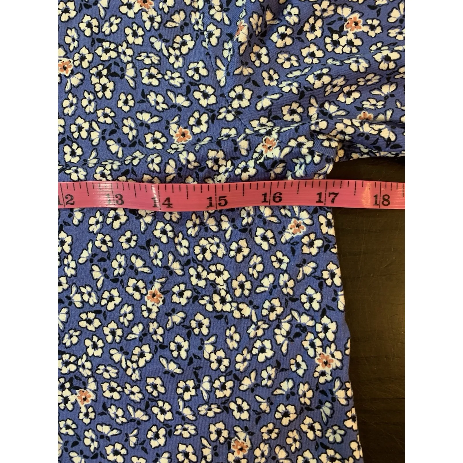 J Jill Wearever Collection XS Blue Floral Knit Tunic Top Bloomcore Church NWT‎ - Image 10