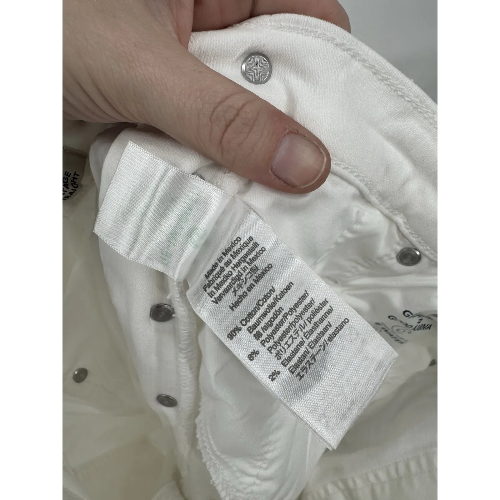 J. Crew Vintage Straight Button Fly Jean Women 32 Tall White NEW Preppy Denim Size undefined - Image 6