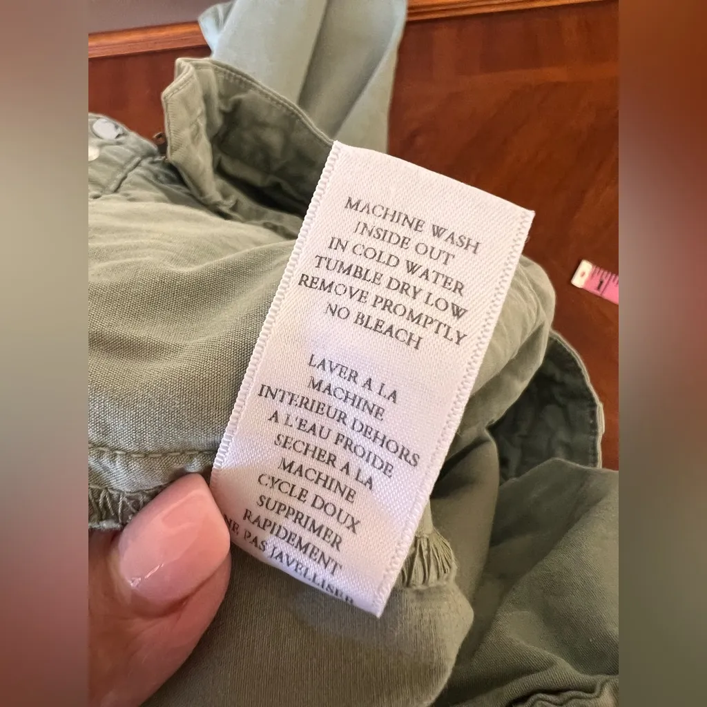 Frank & Eileen Wicklow Italian Chino Cotton Cropped Pants In Rosemary Size 4 - Image 13