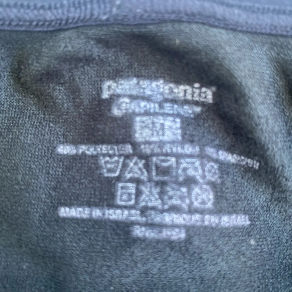 PATAGONIA Sleeveless Tank Top Womens M Medium Capilene Black Stretch Tee - Image 3