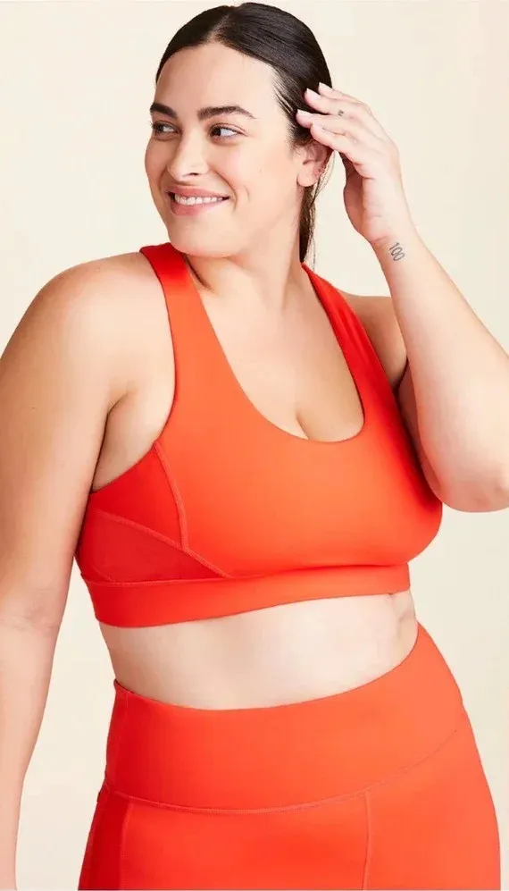 Alala Vamp Sports Bra Workout High Support Stretch Lava Red Plus Size 1X - Image 1