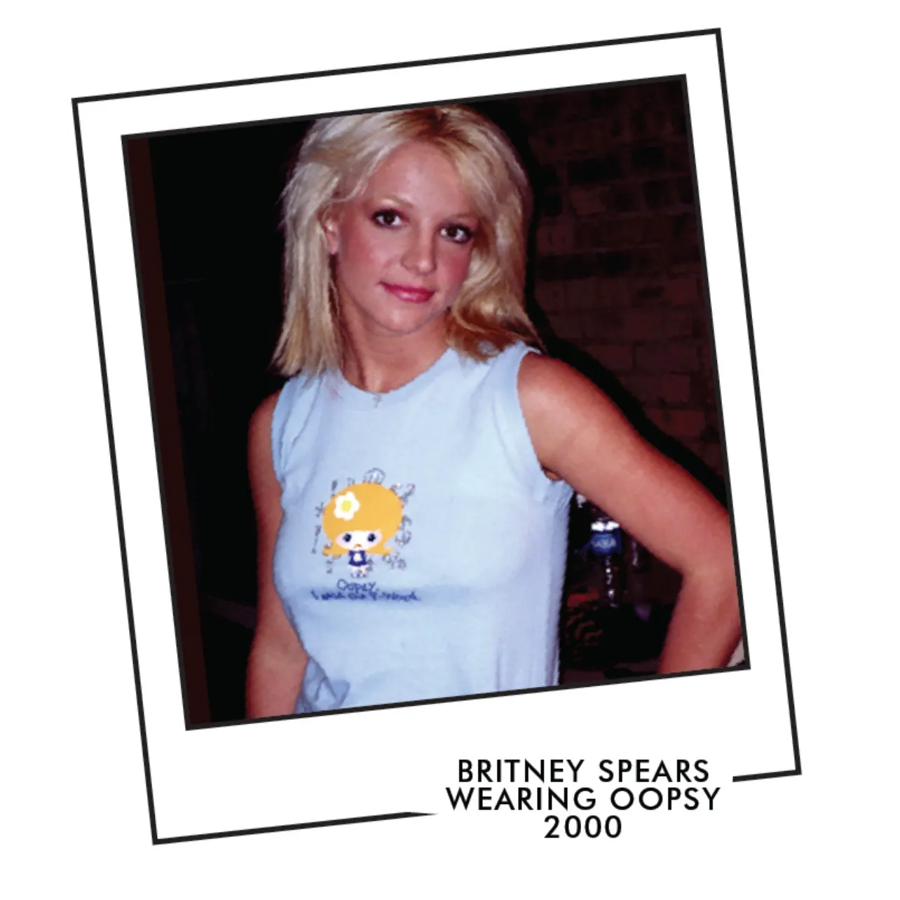 Oopsy Daisy Vintage Y2K 2000’s Black Warning! Out Of Control Tee - Image 2