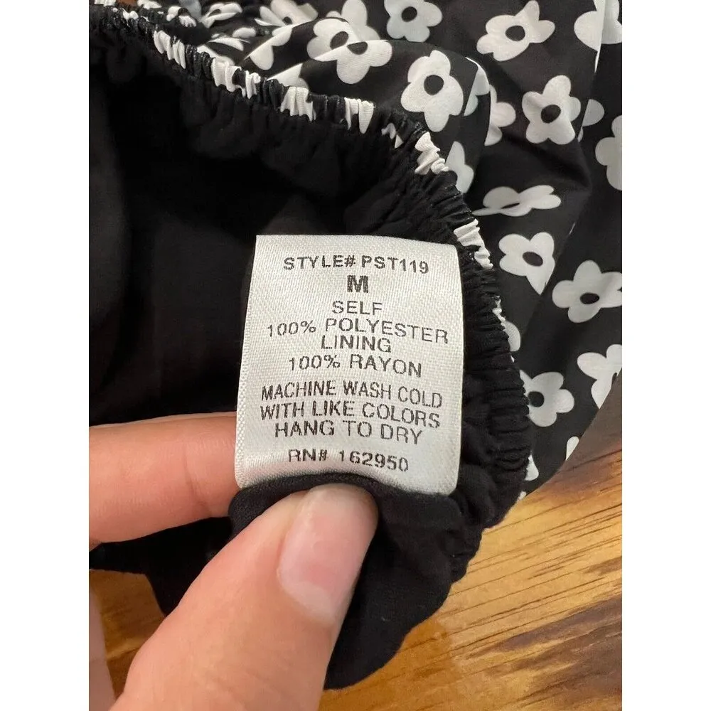 Pretty Garbage Women Floral Tied Crop Top Size Medium Boho Peasant Hippie Preppy - Image 11