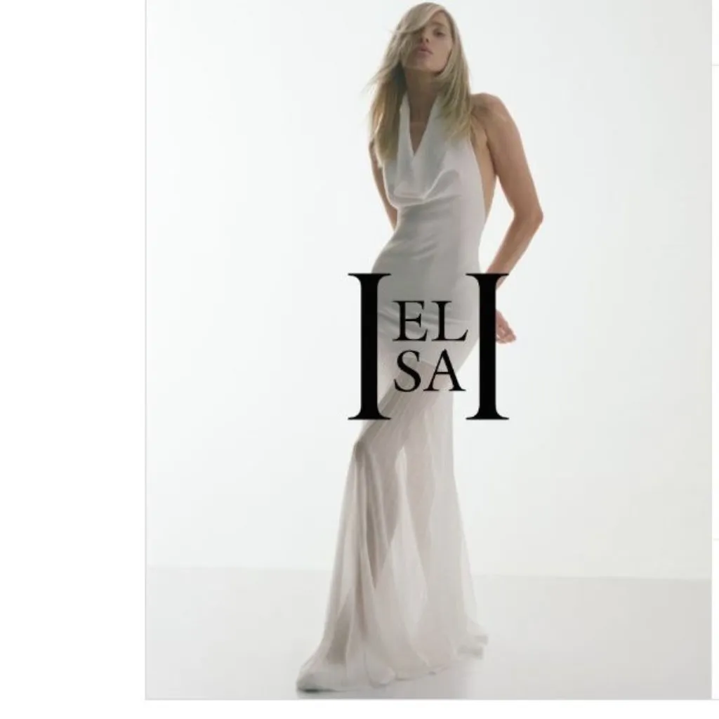 Helsa Jazzlyn Maxi Knit Dress in Ivory Medium New Womens Long Gown - Image 11