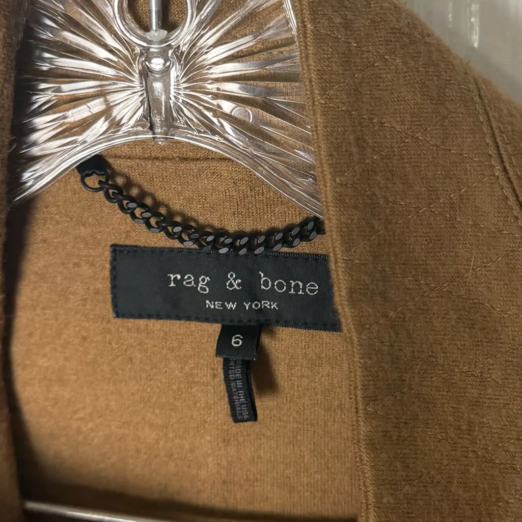 Rag & Bone Slade Wool Blazer in Camel 6 - Image 8