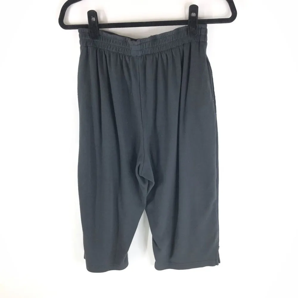 Roaman's Womens Pants Capri Pull On Knit Lounge Pockets Comfy Black MP Size undefined - Image 2