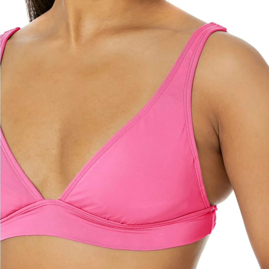 Billabong NWT  Hot Pink Aloha Banded Tri Bikini Top - M - Image 4