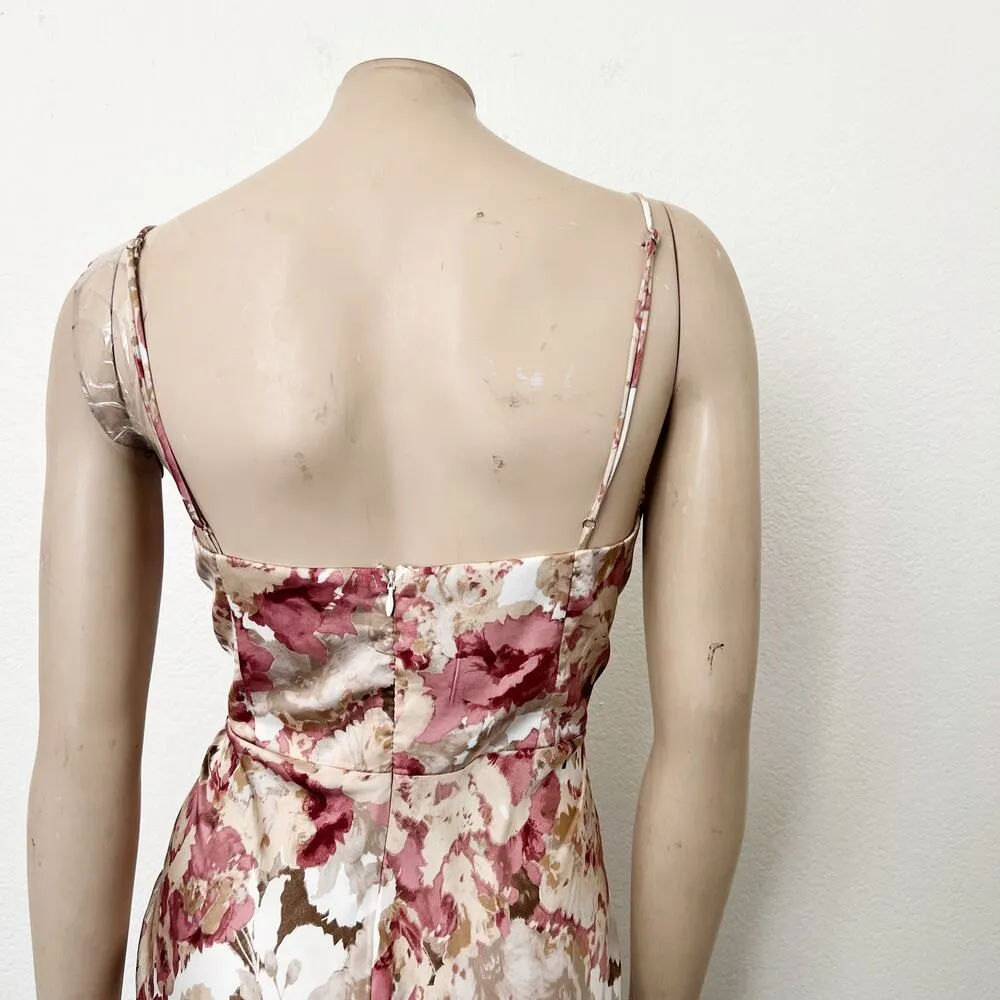 [Selfie Leslie] Lake Como Abstract Rose Floral Print Cami Midi Dress NWT Size XL - Image 6