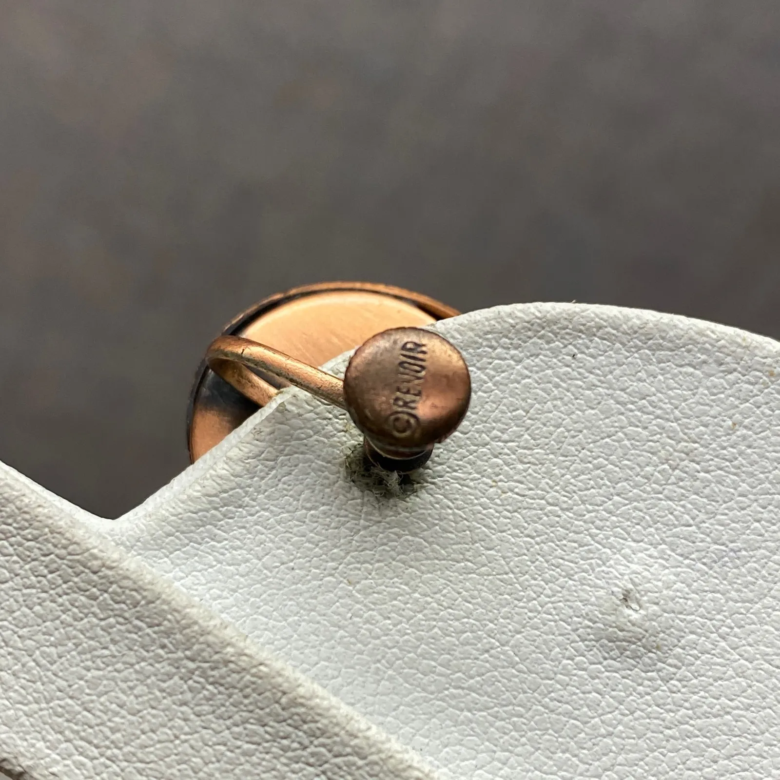 Vintage Mid Century Modernist Renoir Copper Tulip Flower Screw Back Earrings Brown - Image 9