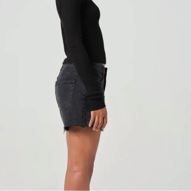 Agolde Parker Long Shorts Fright Black - Image 2