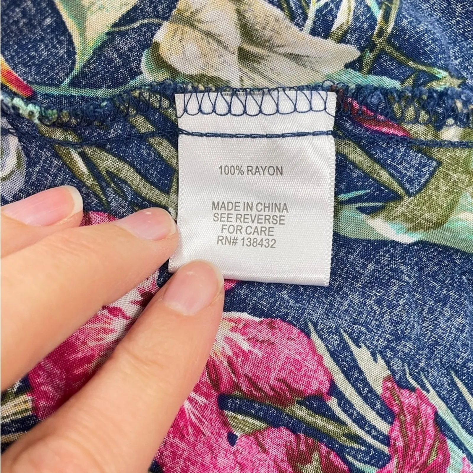 ModCloth Blue Tropical Floral Wrap Style Midi Skirt Womens 3X Bright Beachy - Image 10