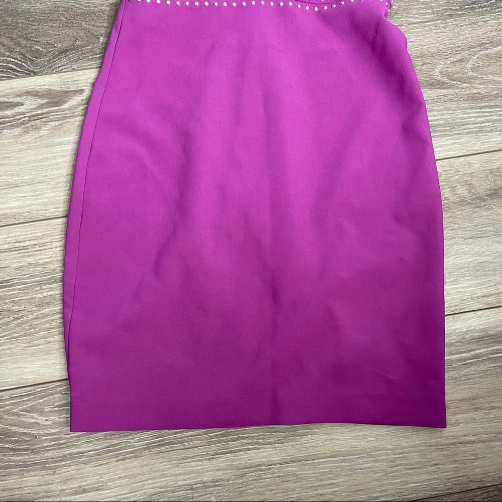 Likely NEW purple studded one shoulder cutout purple bodycon portia dress size 4 - Image 5