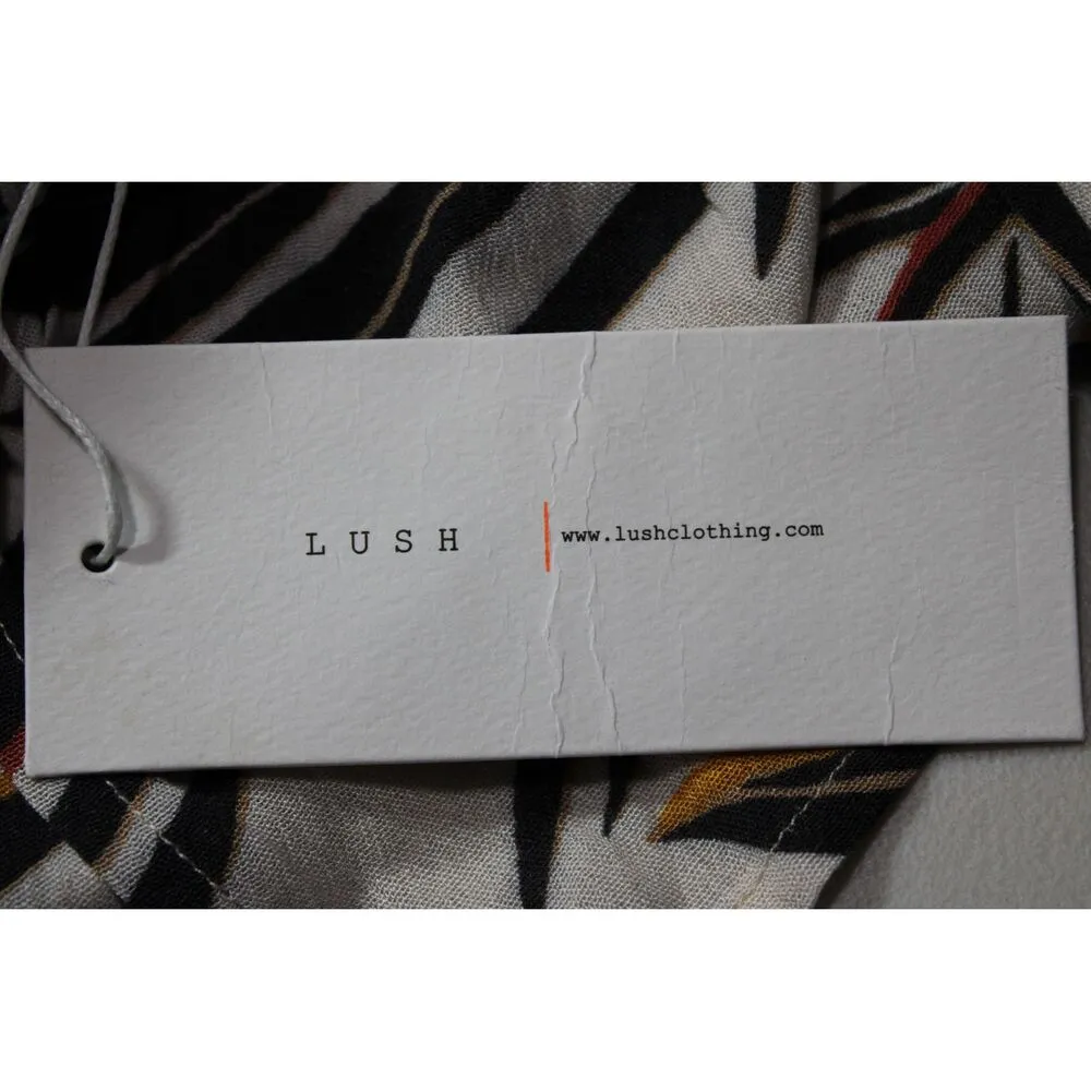 NWT Womens Lush Beige Black Yellow Floral Rayon Sleeveless Jumpsuit Size Small S - Image 5