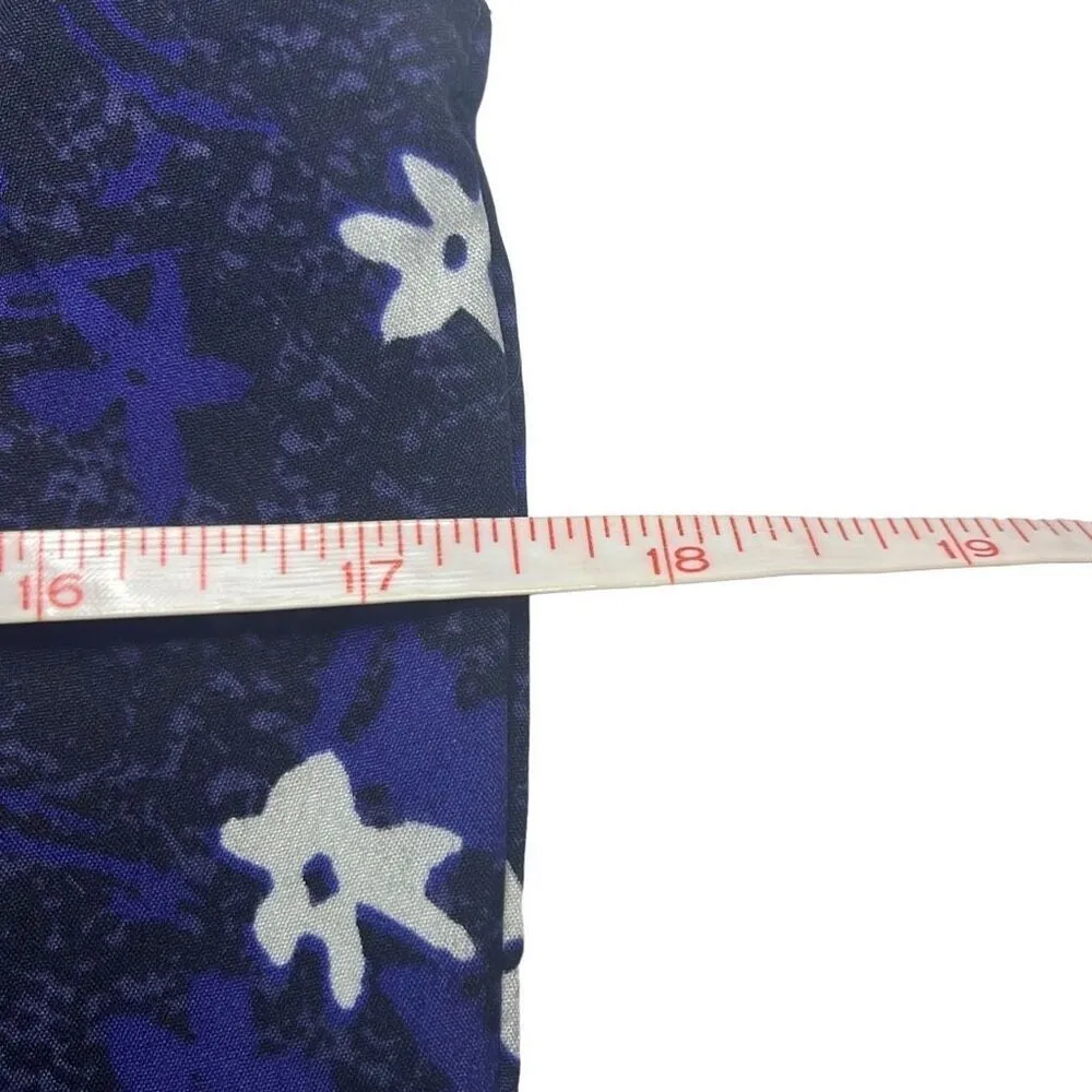 Banana Republic Black Blue Floral Ruffle Racerback Tank Top Camisole Small Boho - Image 6