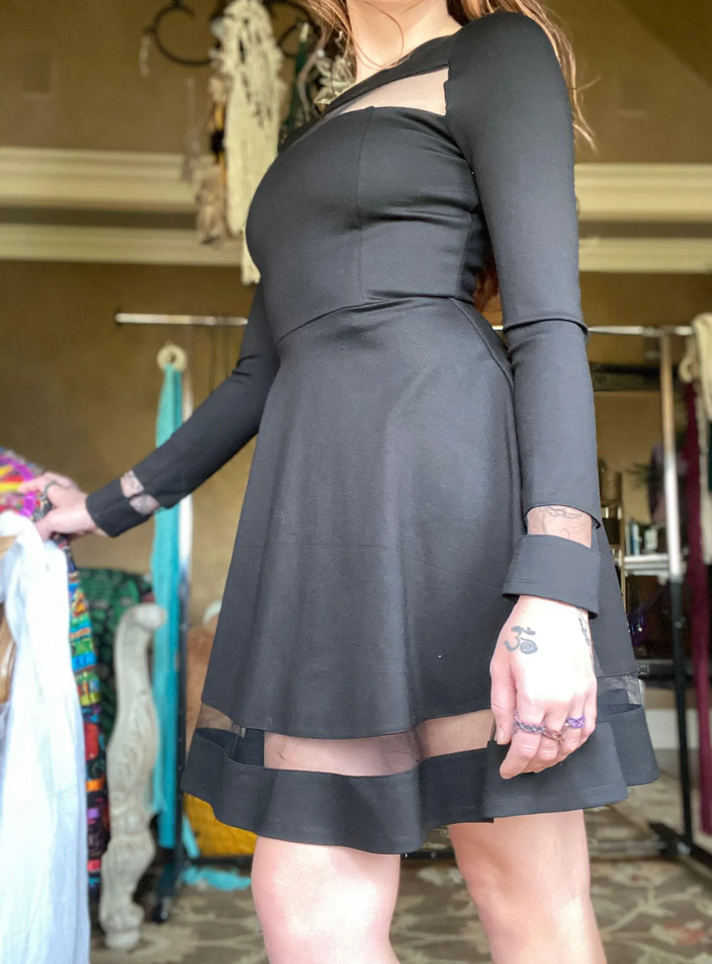 Sexy Simple Black Dress Unique Small - Image 3