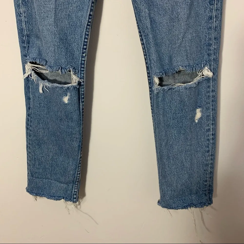 Reformation Cropped Cigarette Distressed in Savu Wash Jeans Size 25 - Image 13