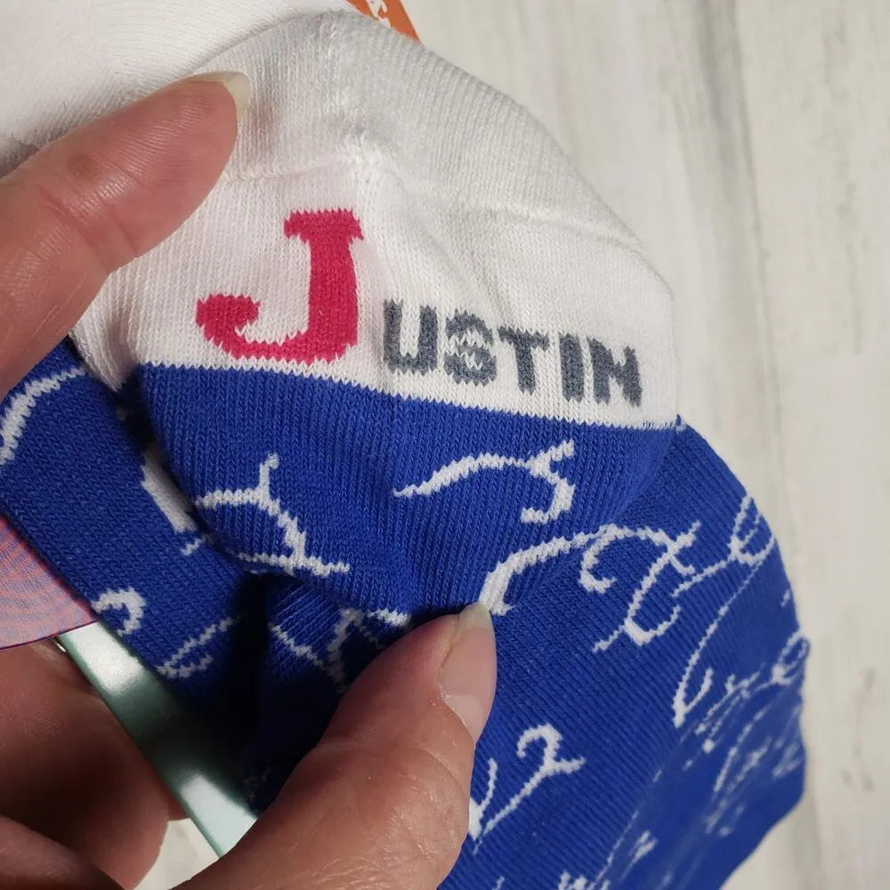 NWT Justin Boots Fashion Cushioned Sole Over The Calf Socks Women's Size Small - Image 8