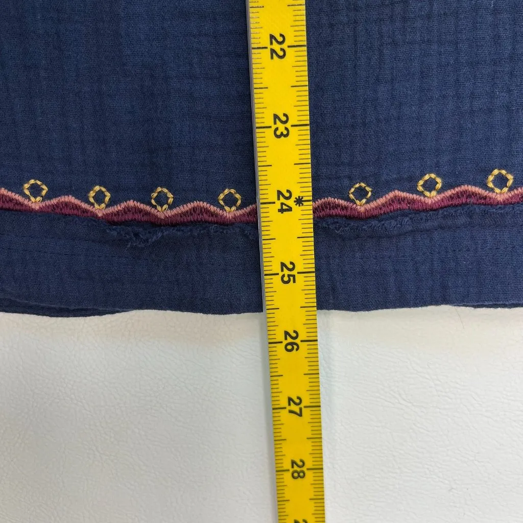 NWOT JOHNNY WAS Belina Embroidered Floral Tunic Bohemia Blue SHIRT Blouse Sz S - Image 14