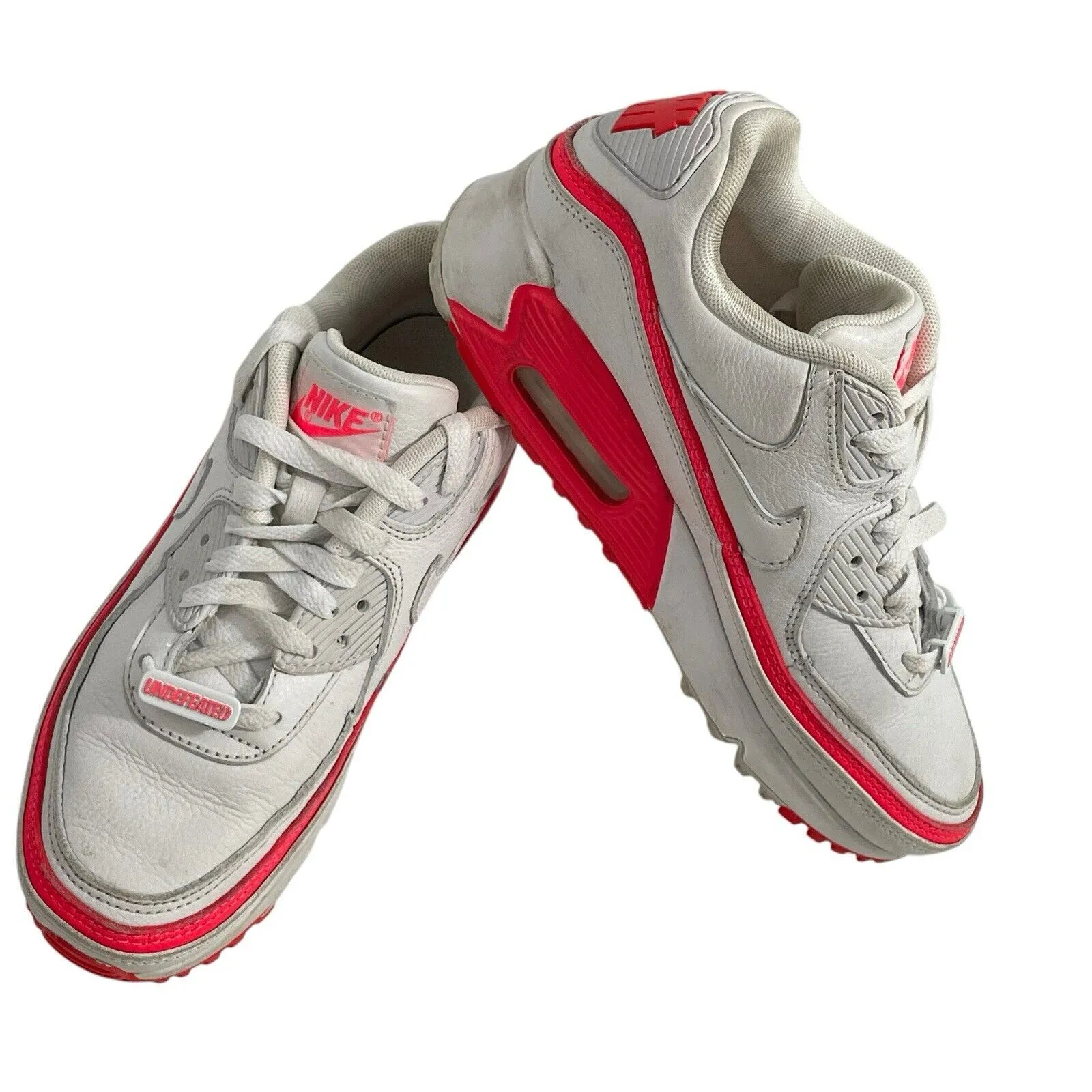 Nike Undefeated x Air Max 90 White Solar Red Men’s‎ 6 Women’s 7.5 - Image 2