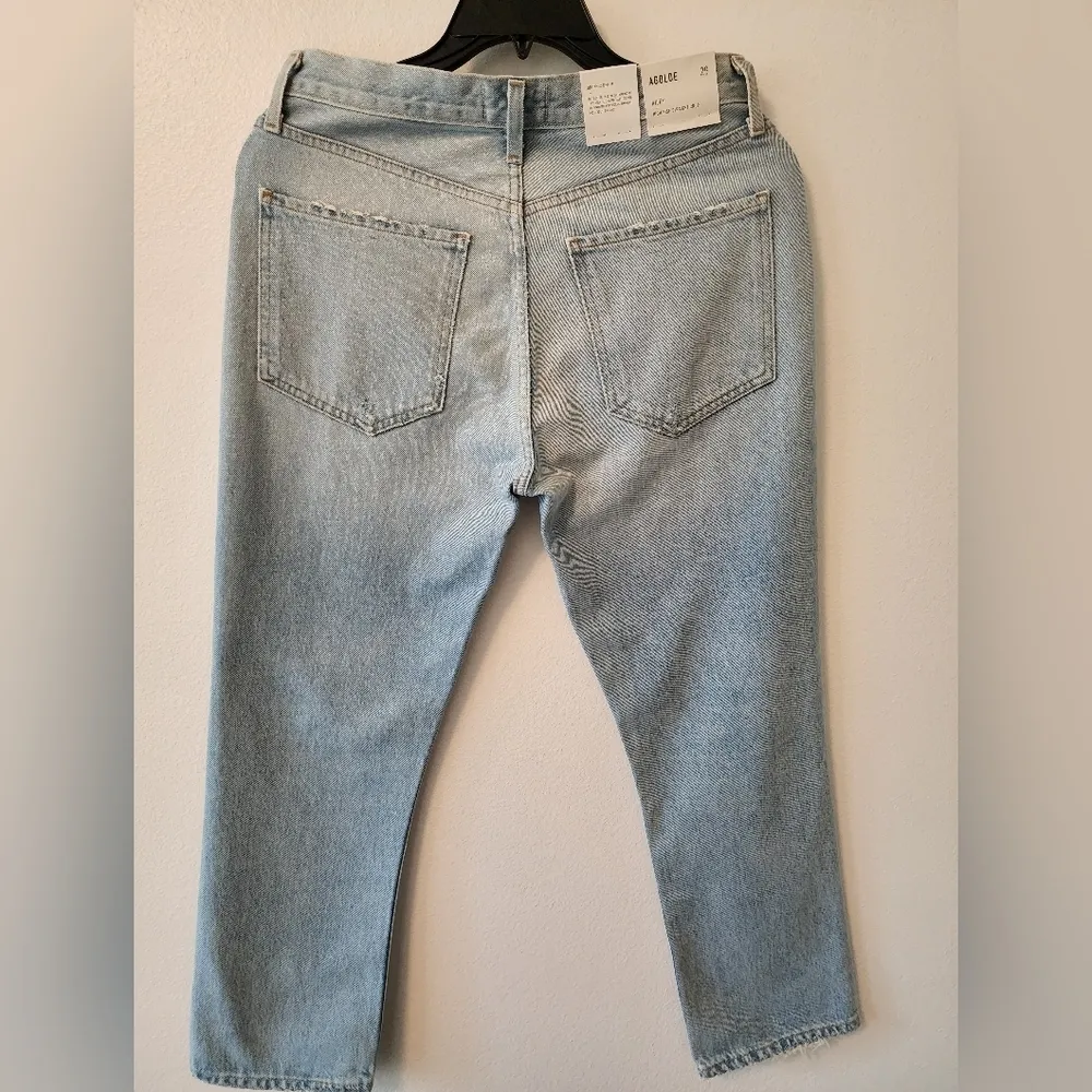 Agolde Riley High rise Straight Crop jean in Clear skies sz 29 NWT light wash - Image 4