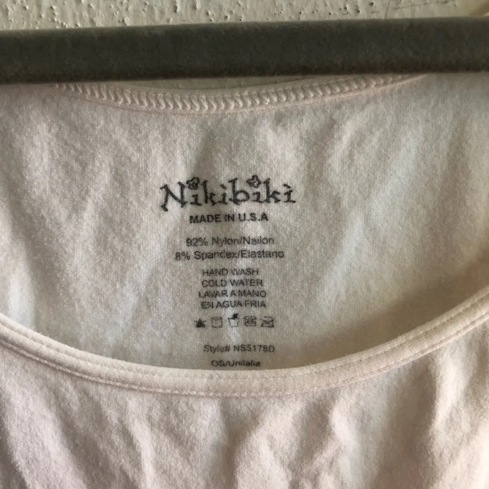 Nikibiki Plain Jersey Tank Top Signature Long Tank Top in White ONE SIZE EUC - Image 4
