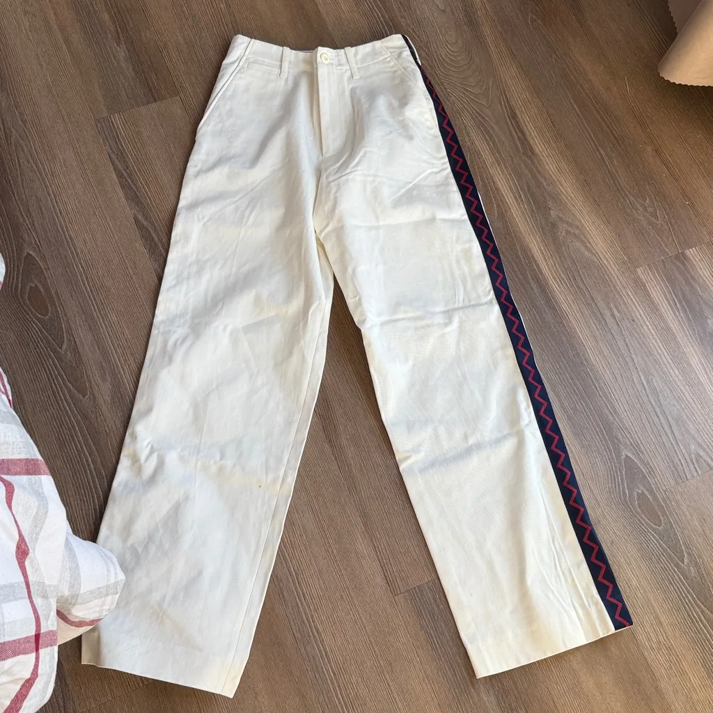 NWT ROWING BLAZERS TWILL COTTON PANTS WITH SIDE MOTIF Size 26 - Image 5