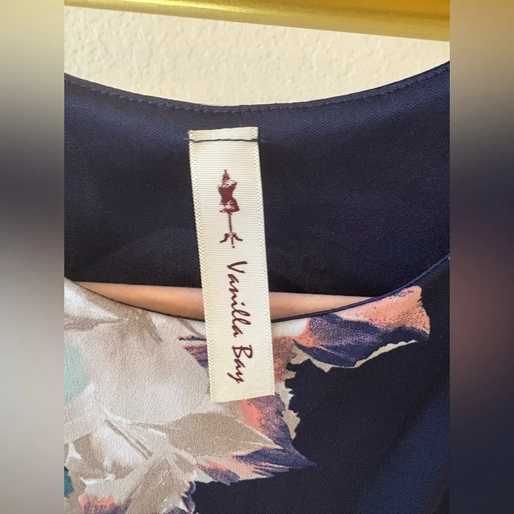 Vanilla bay Women’s floral sleeveless maxi dress large - Image 3