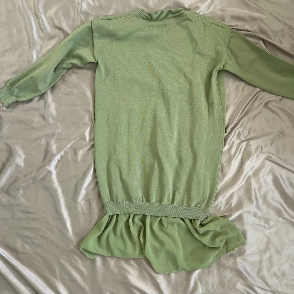 Green Midi Sweater Dress - Image 2