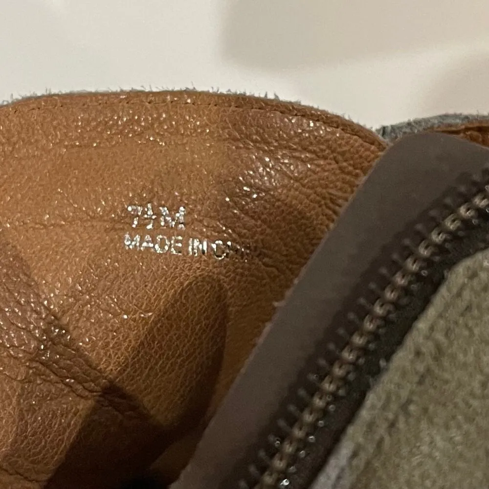 LINEA Paolo 7.5 Felicia Platform Wedge Sneaker Bootie Camo Zip Ankle Shootie - Image 8